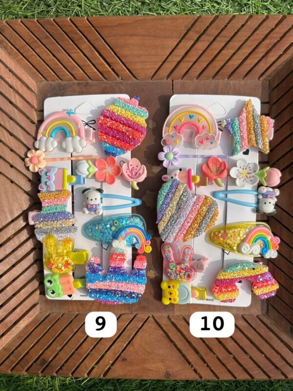 Cartoon Kids Hair Clips Card (11 clips) - Image 6