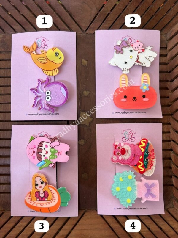 Acrylic Cartoon Hair Clip Card