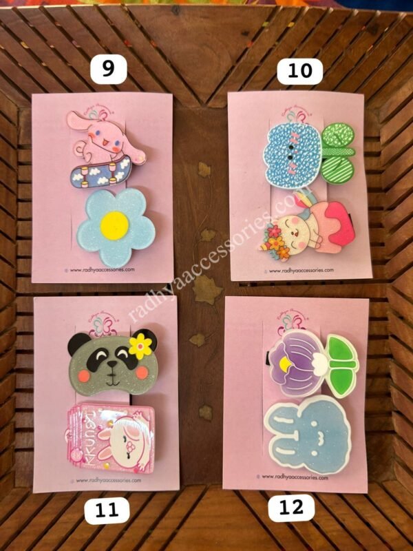 Acrylic Cartoon Hair Clip Card - Image 3