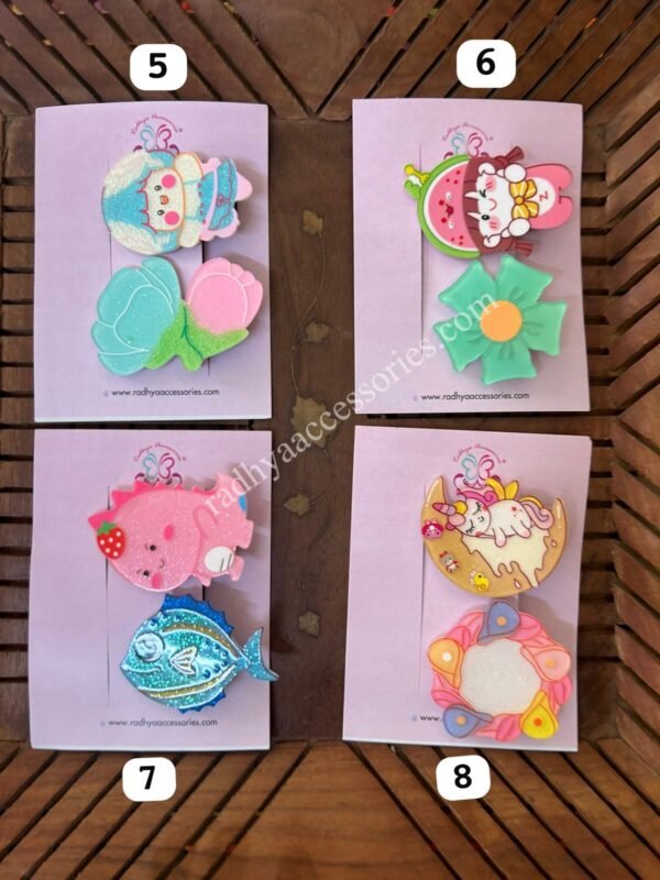 Acrylic Cartoon Hair Clip Card - Image 2