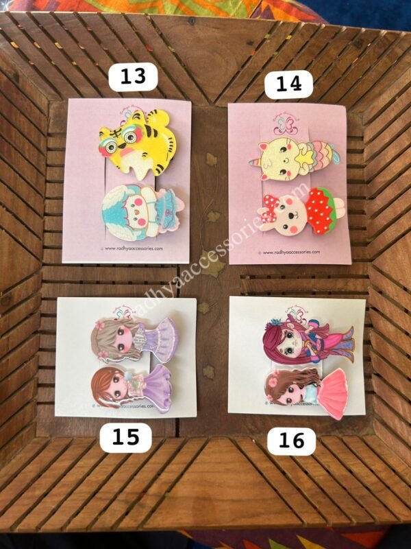 Acrylic Cartoon Hair Clip Card - Image 4