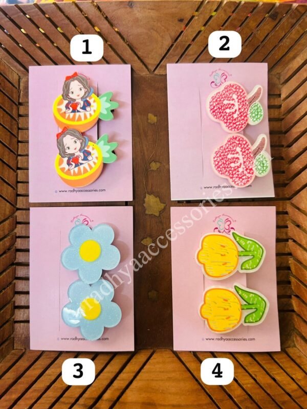 Acrylic Cartoon Hair Clip Card