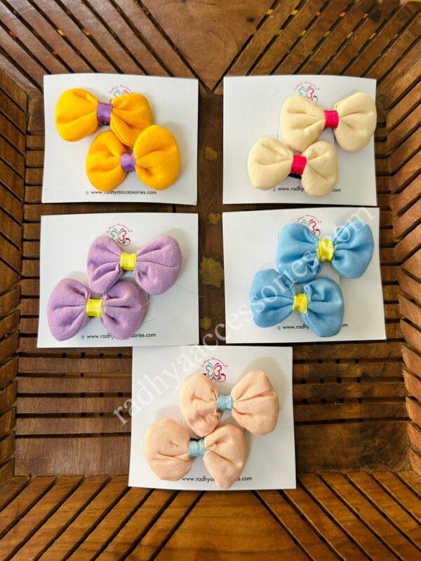 Cute Mini Bow Clip Pair