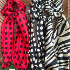 Premium polka dot Tail Scrunchy