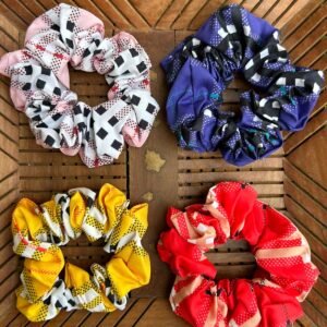 Printed Cotton Large Scrunchies (Pack of 2)