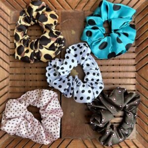 Printed Satin Scrunchies (Pack of 2)