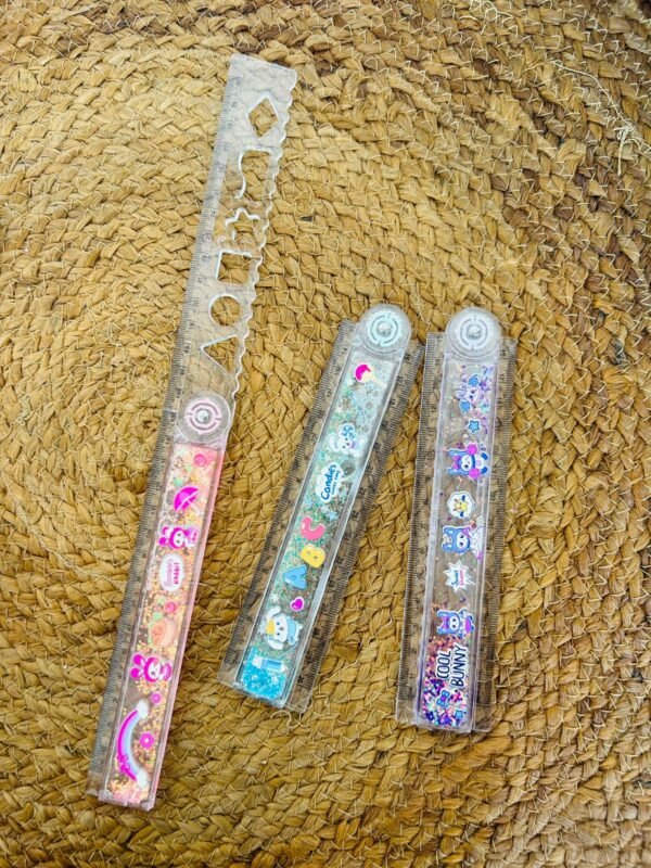 Expandable 30 CM Water Glitter Ruler Scale - Image 2