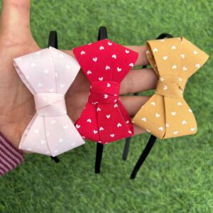 Heart print Bow Hairband
