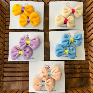Cute Mini Bow Clip Pair
