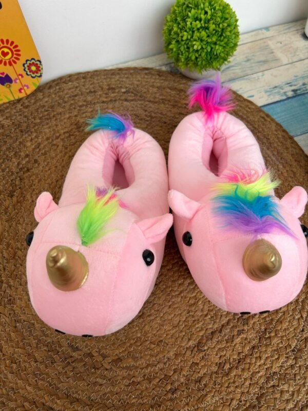 Plush Unicorn Slippers - Image 2