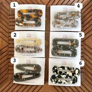 Resin Hair Clip Pair