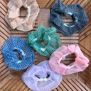 Medium size Organza Scrunchies (Pack of 4)