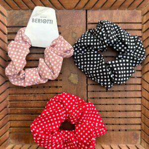 Medium size Cotton Scrunchies - Pink