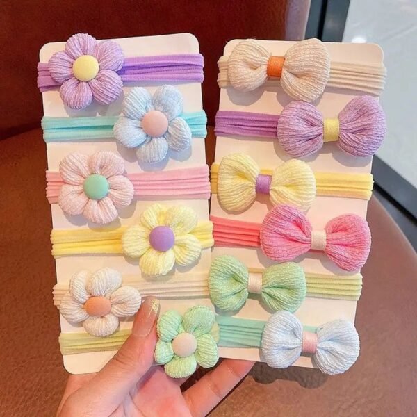 Flower Hairties Pair