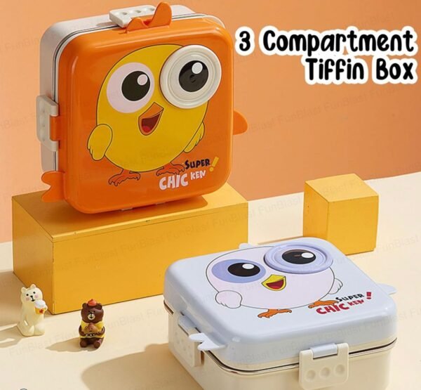 Tweety Bento Stainless Steel 3 Grid Lunch Box - Image 3