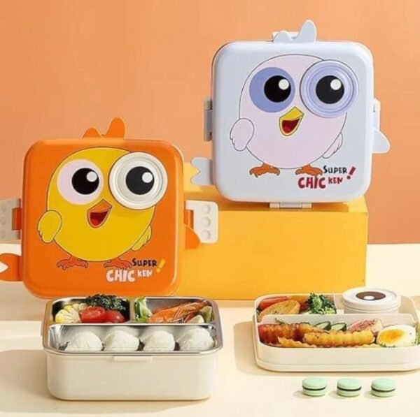 Tweety Bento Stainless Steel 3 Grid Lunch Box - Image 2