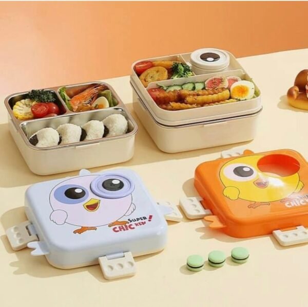 Tweety Bento Stainless Steel 3 Grid Lunch Box - Image 4