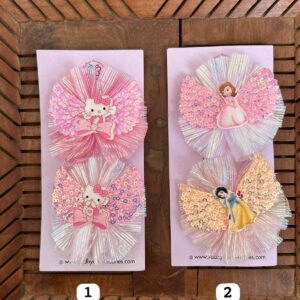 Cartoon Round Bow Clip Card