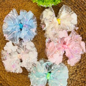 Korean Floral Bow Clip