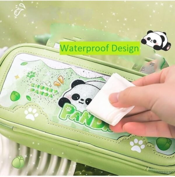 Panda theme Large Capacity Double layer Pencil Pouch - Image 5