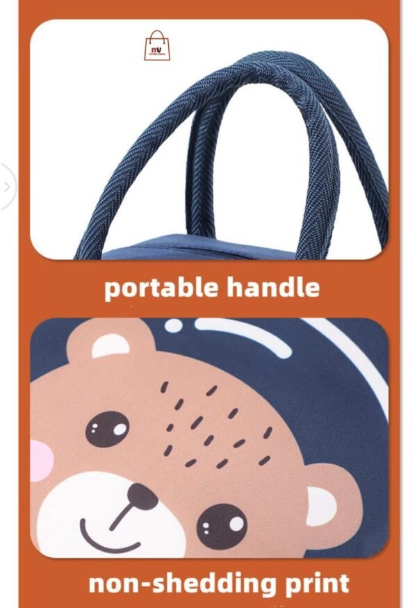 Cute 3d design Animal Printed Insulated Lunch bag for kids lunch bag - Image 7