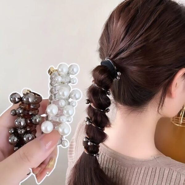 Pearls spiral Hairties - Image 9