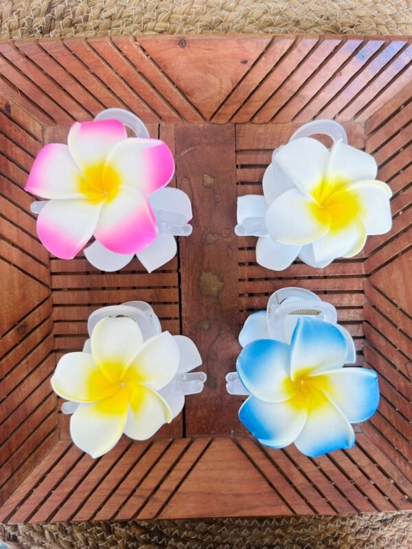 Plumeria foam Flower Hair Claw