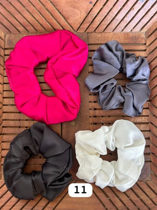 Satin Scrunchies Combo (Set of 4) - Image 11