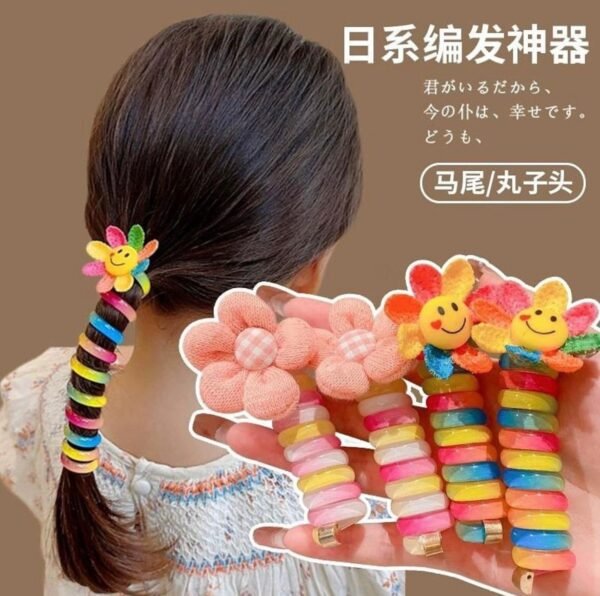 Smiling Sunflower Spring Hairties - Image 4