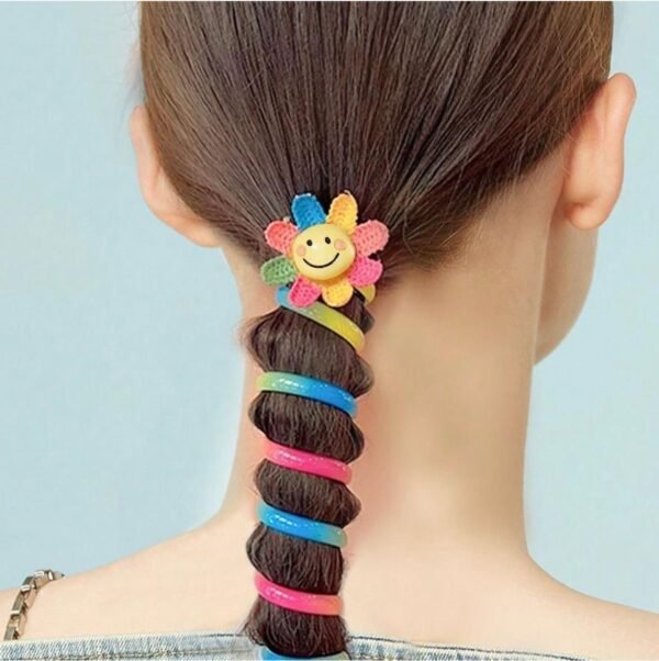 Smiling Sunflower Spring Hairties - Image 5