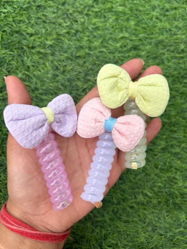 Pastel Bow Spring Hairties - Image 2