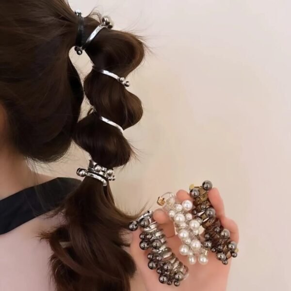 Pearls spiral Hairties - Image 8