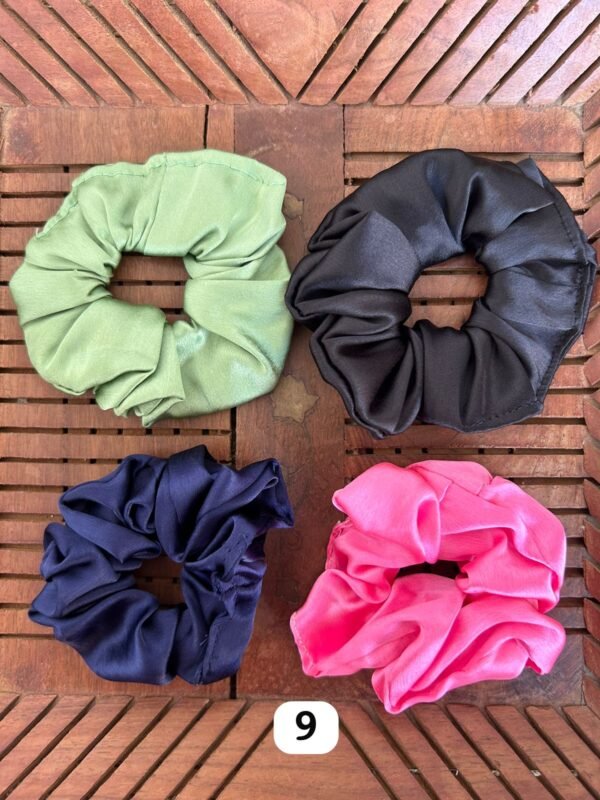 Satin Scrunchies Combo (Set of 4) - Image 9