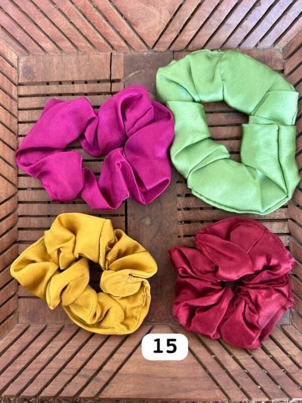 Satin Scrunchies Combo (Set of 4) - Image 15