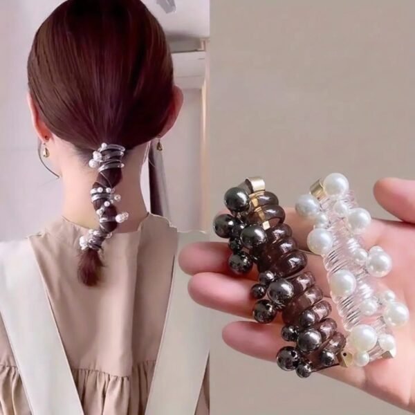 Pearls spiral Hairties - Image 4