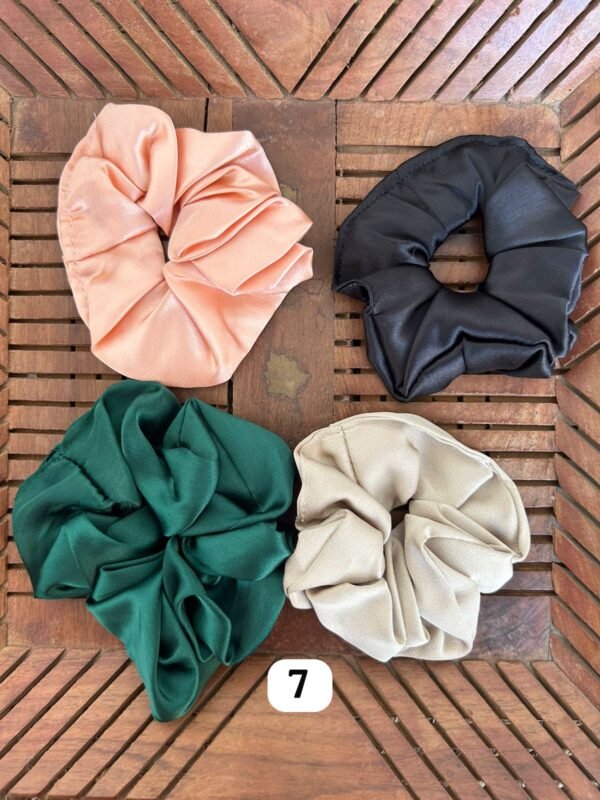 Satin Scrunchies Combo (Set of 4) - Image 7