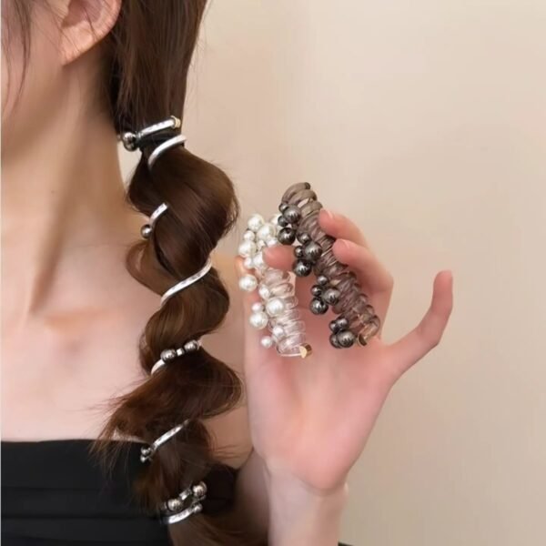 Pearls spiral Hairties - Image 3