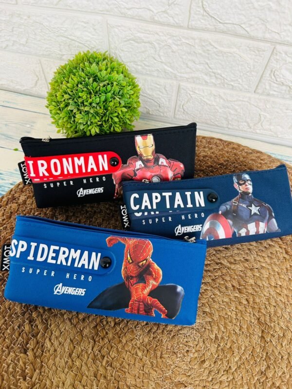 Super hero canvas pencil pouch