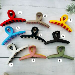 Dual color Matte Hair Claws (6 cm)