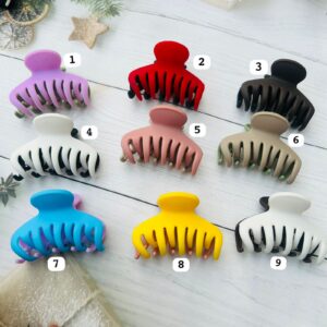 Dual color Matte Hair Claws (6 cm)
