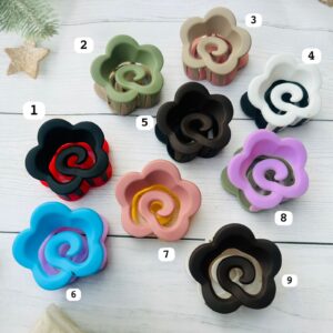 Dual color Matte Hair Claws (6.5 cm)