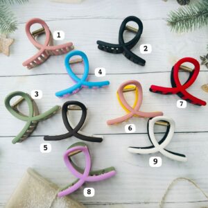 Dual color Matte Hair Claws (7 cm)