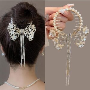 Hair Bun Claw with tassels