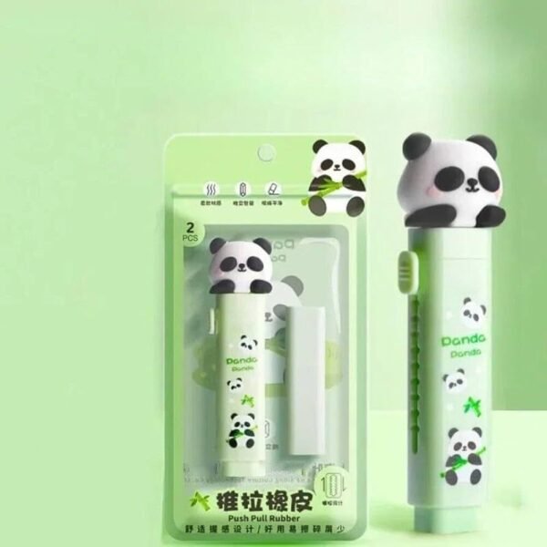 Kawaii Panda Push Erasers with extra refill - Image 2