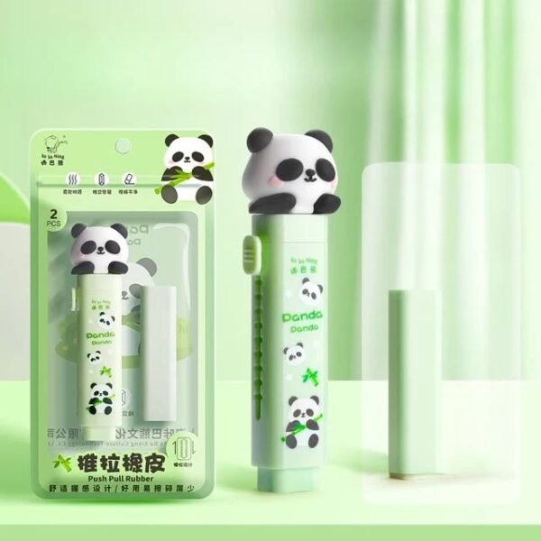 Kawaii Panda Push Erasers with extra refill