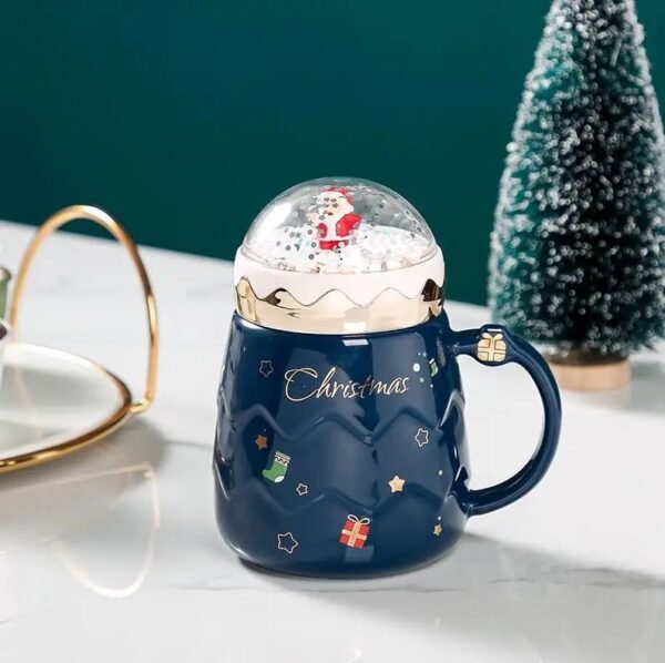 Christmas Ceramic Mugs with Lid (500 ml) - Image 8