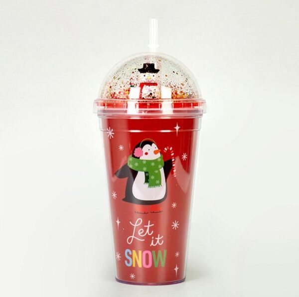 Christmas 450 ml Sippers with Straw - Image 2