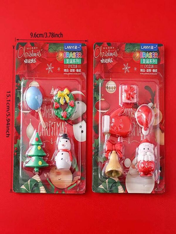 Christmas Mini Erasers (9 pcs) - Image 6