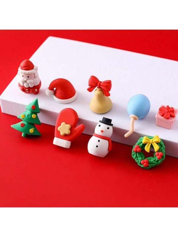 Christmas Mini Erasers (9 pcs) - Image 2