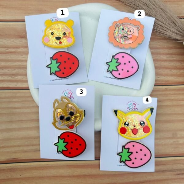 Cartoon Hair Clips Card